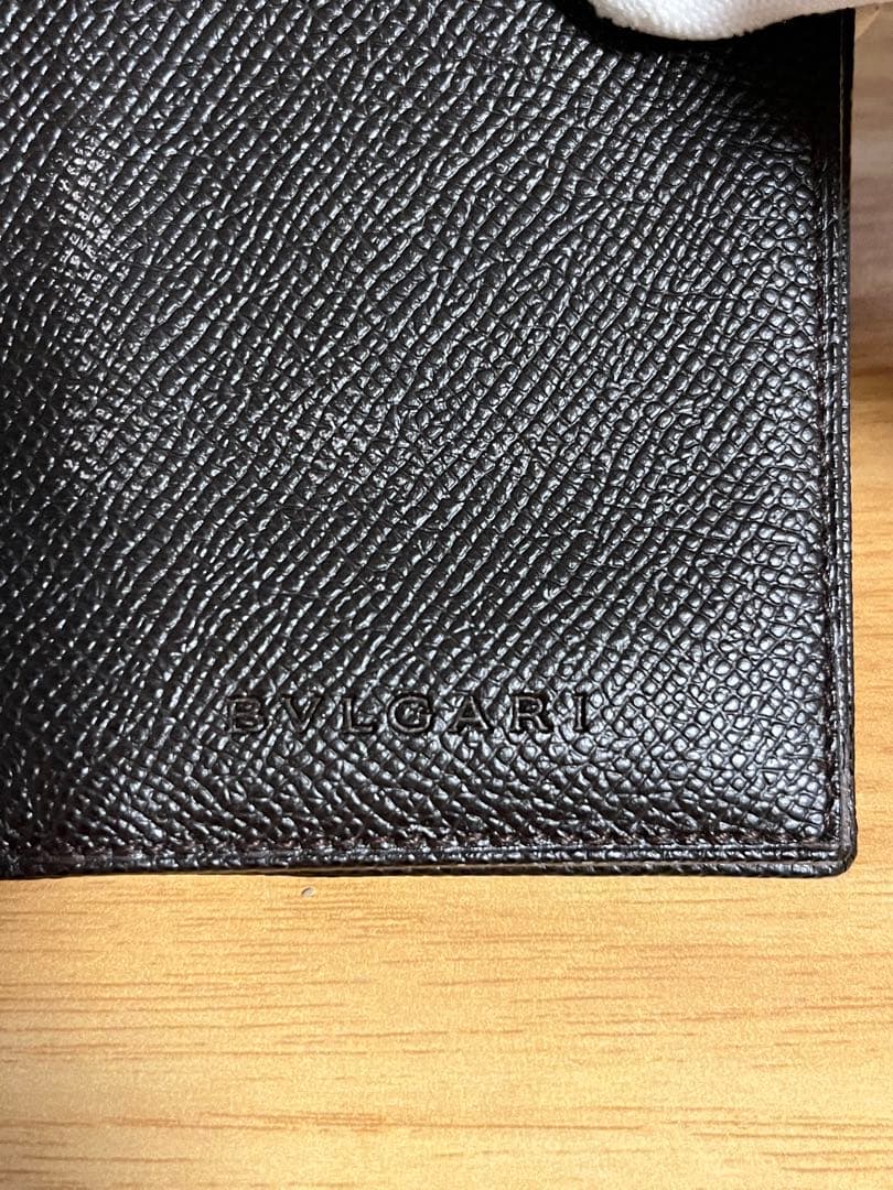 【美品】BVLGARI ダークブラウン パスポートケース
