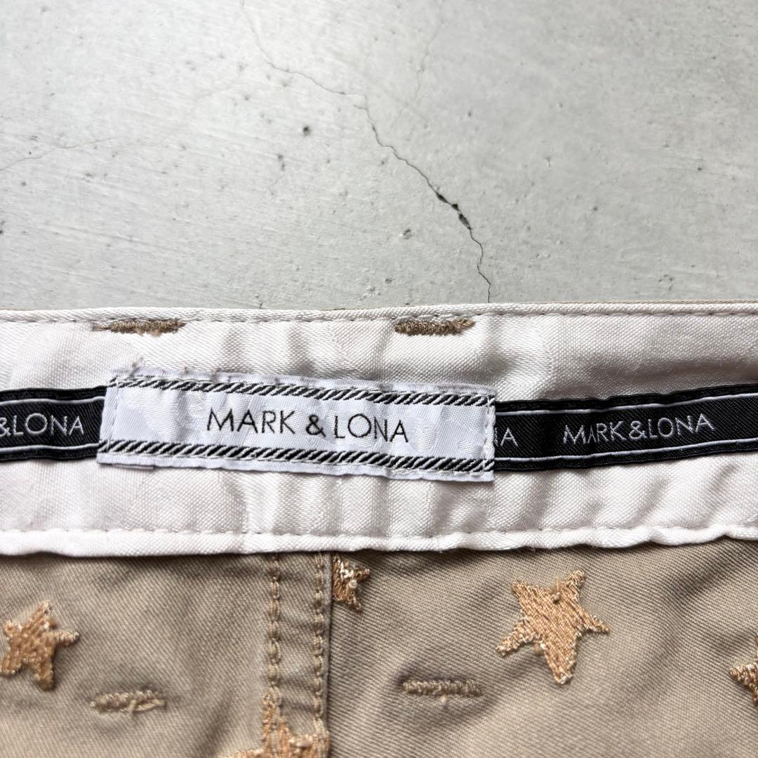 MARK&LONA マークアンドロナ スカル刺繍 ストレッチスカート スター刺繍