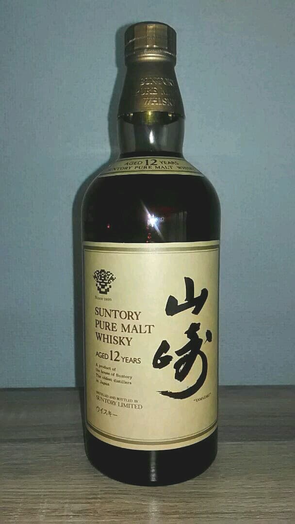 サントリー　ピュアモルト山崎　木箱　古酒　未開栓①