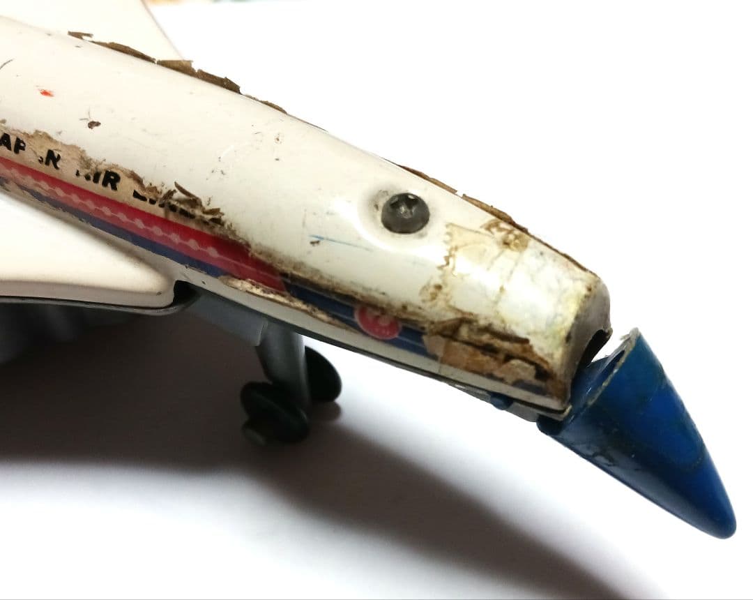 アサヒ玩具　コンコルド　ブリキ　日航JAL ATC飛行機 ブリキ　レア