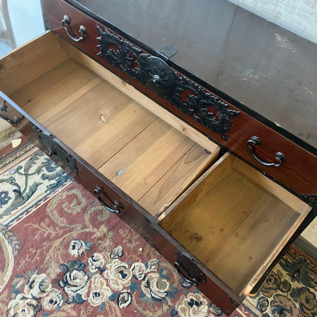 昭和レトロ 仙台箪笥 4段9杯 引き出し箪笥 和箪笥 ビンテージ 古家具