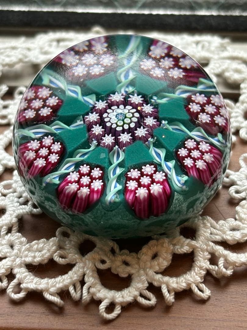 パースシャー　ミルフィオリ　ガラスペーパーウェイト　限定品　美品