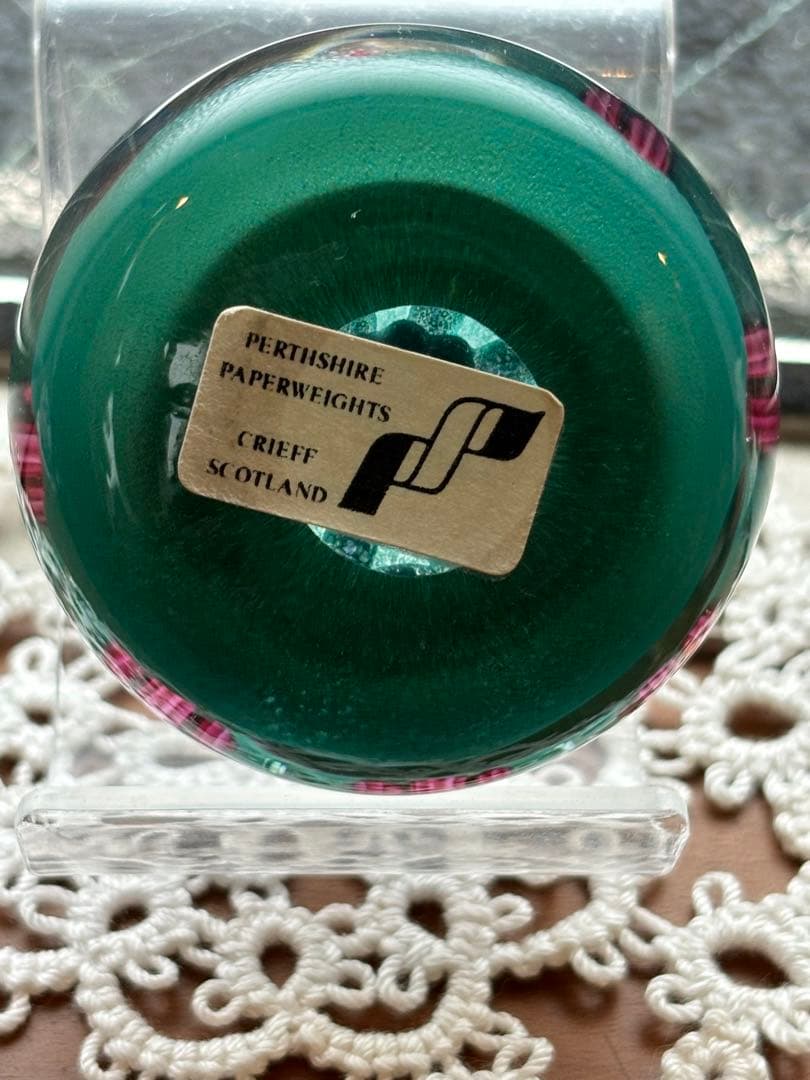 パースシャー　ミルフィオリ　ガラスペーパーウェイト　限定品　美品