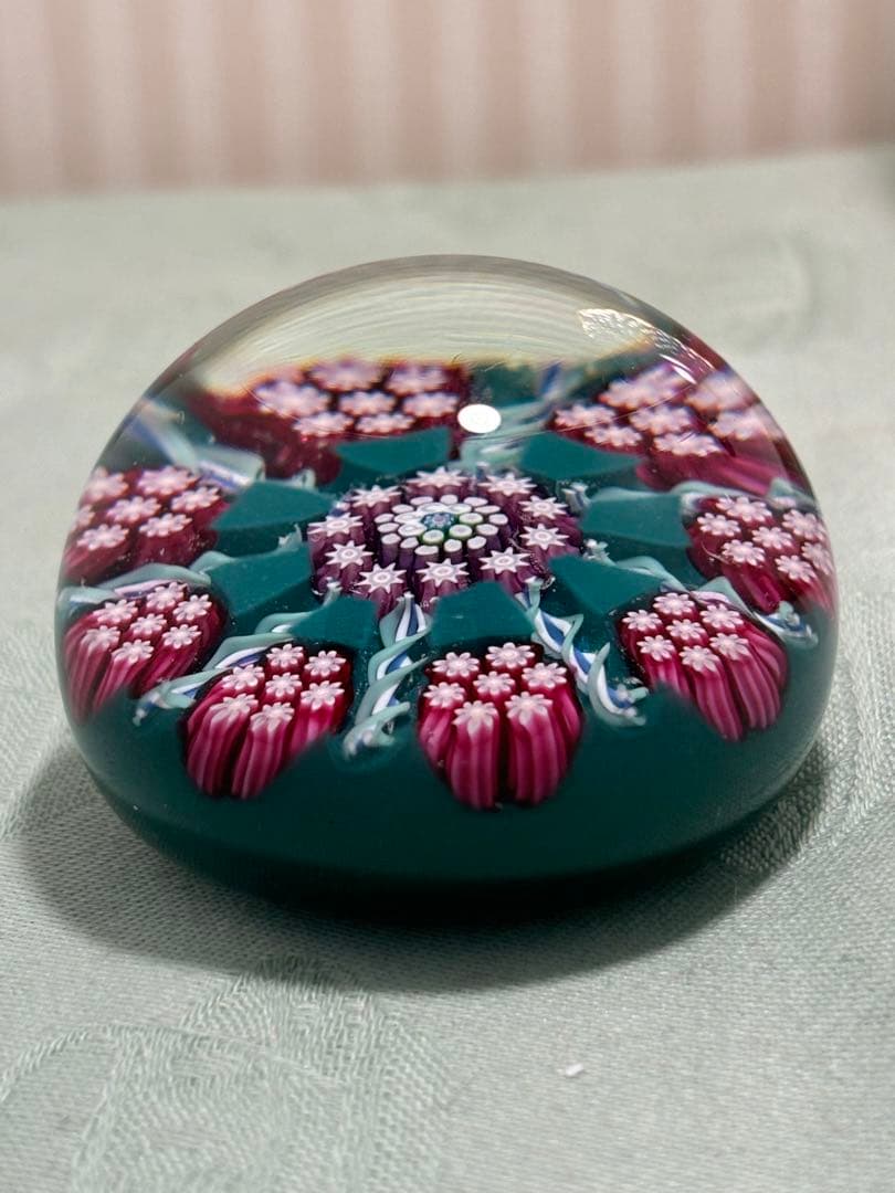 パースシャー　ミルフィオリ　ガラスペーパーウェイト　限定品　美品