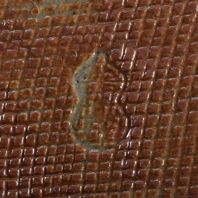 和食器　瀬戸織部　鳴海織部　加藤作助作　角向付　五客　共箱　V　R8733B