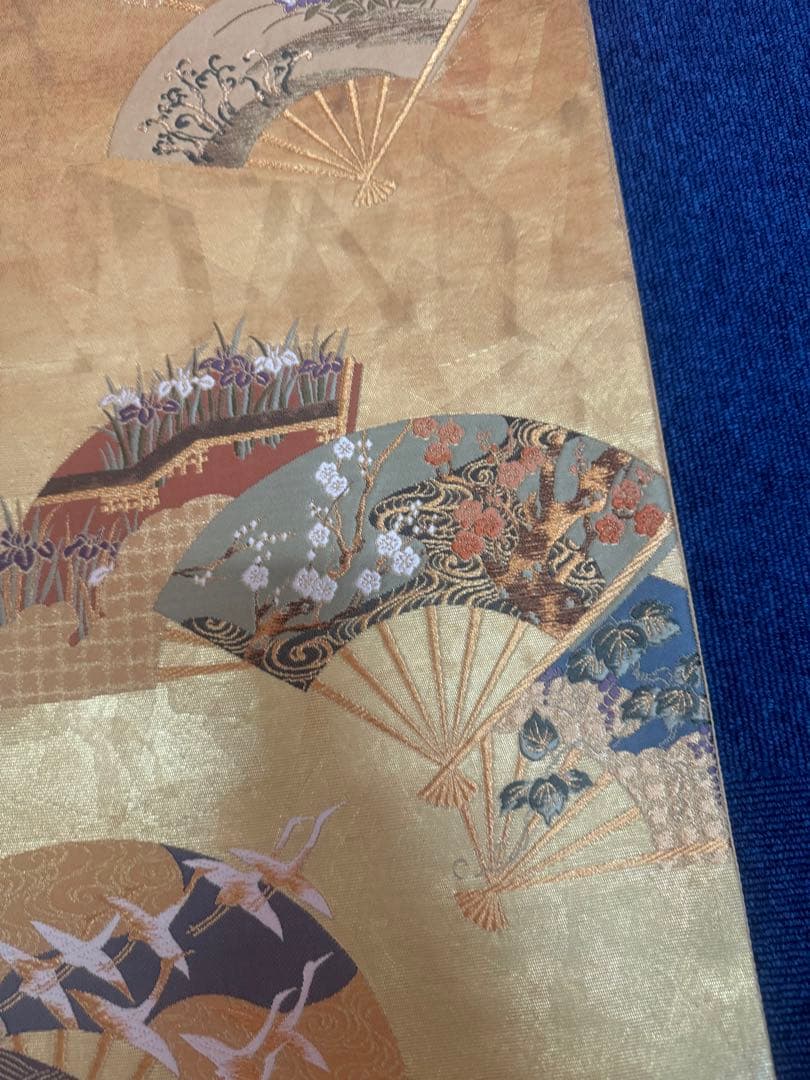 2669袋帯 古代彫金紋 西陣織 金糸　高級上質上品　約440cm 未使用