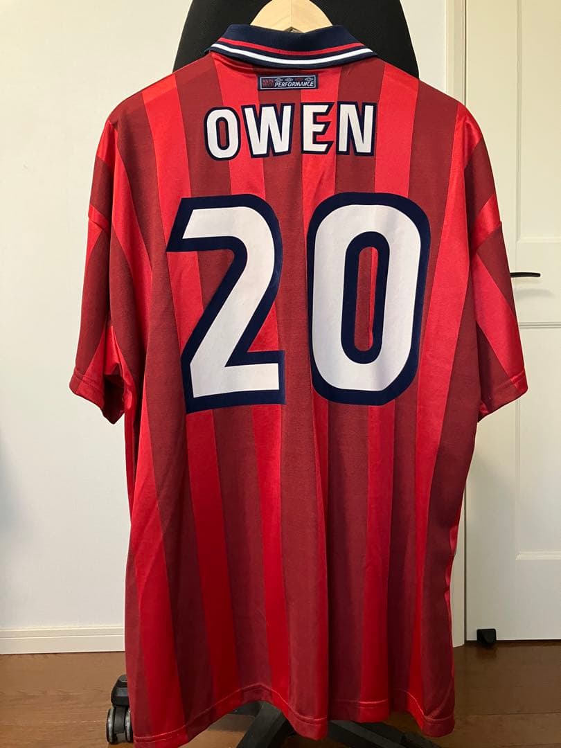 【記念刺繍入り】イングランド代表1998ワールドカップ 20番 OWEN XL