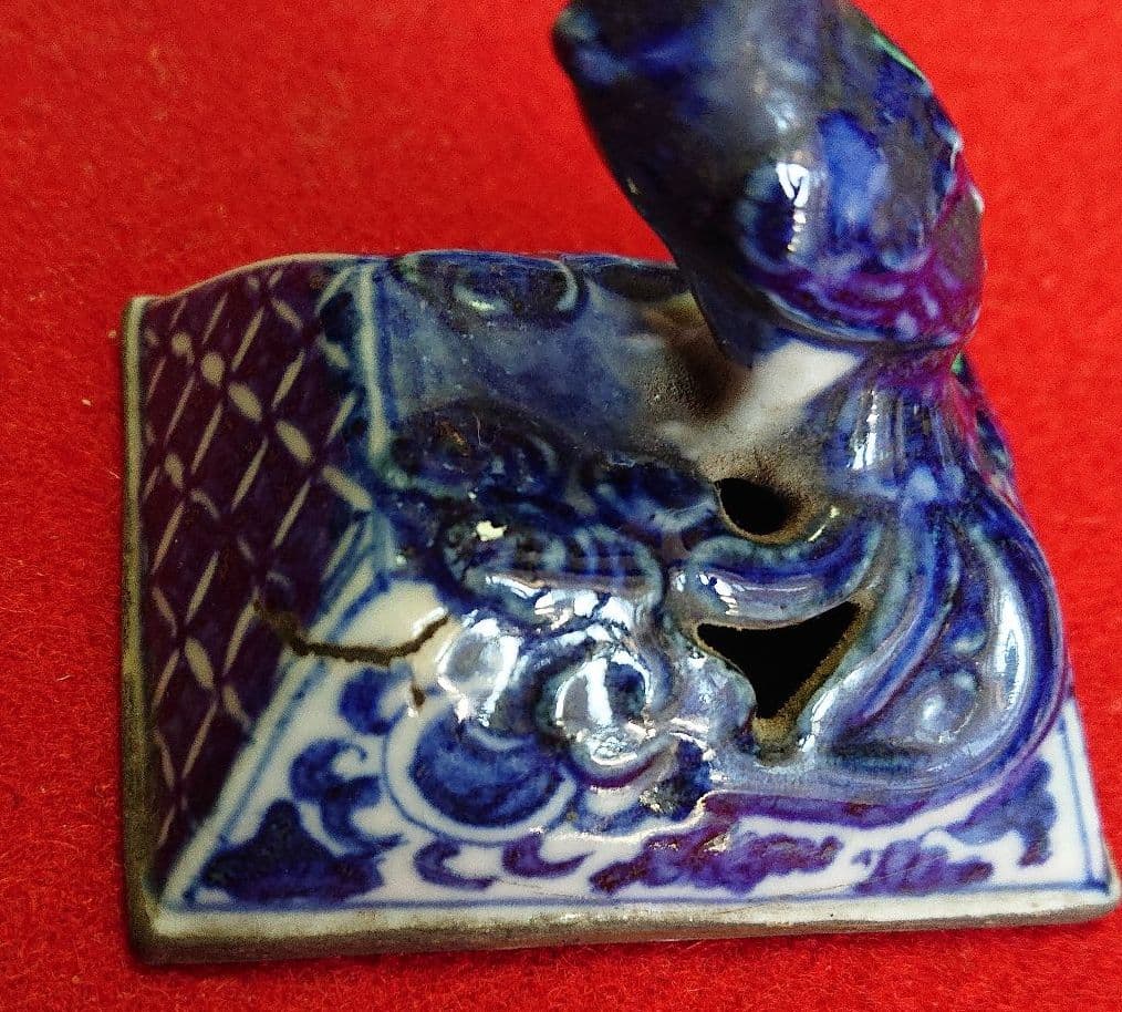 染付け香炉 骨董