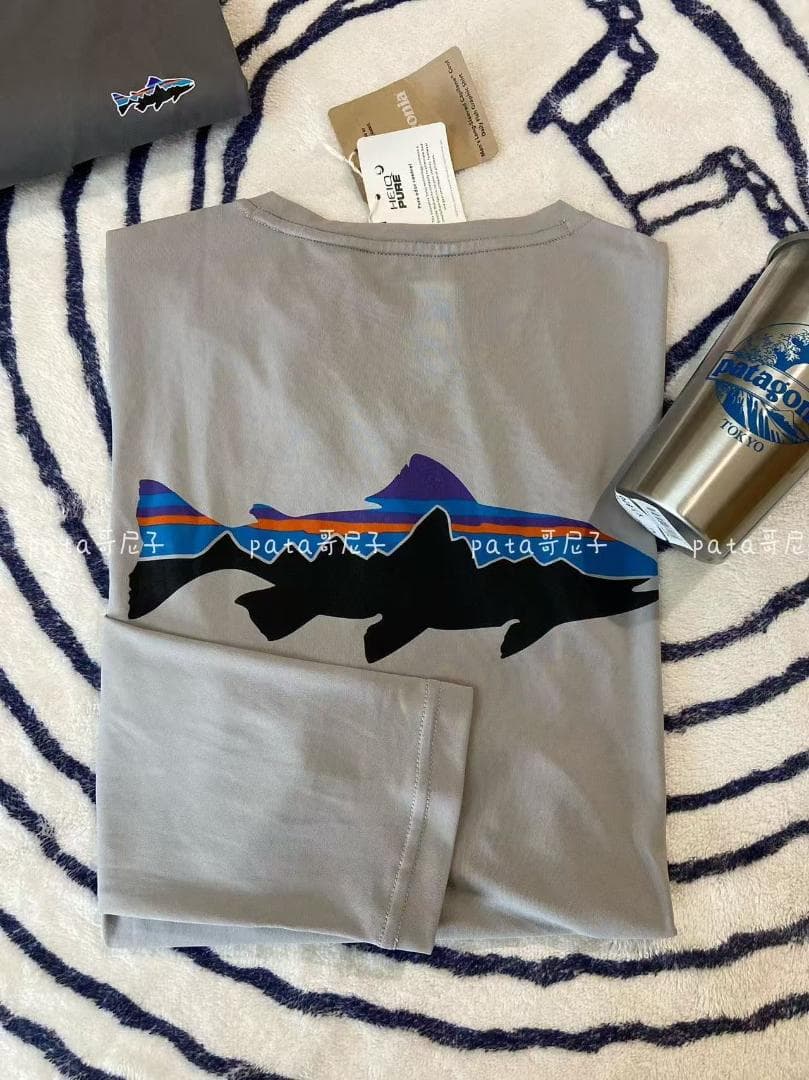 patagonia ロングスリーブ キャプリーン クールデイリー M グレー