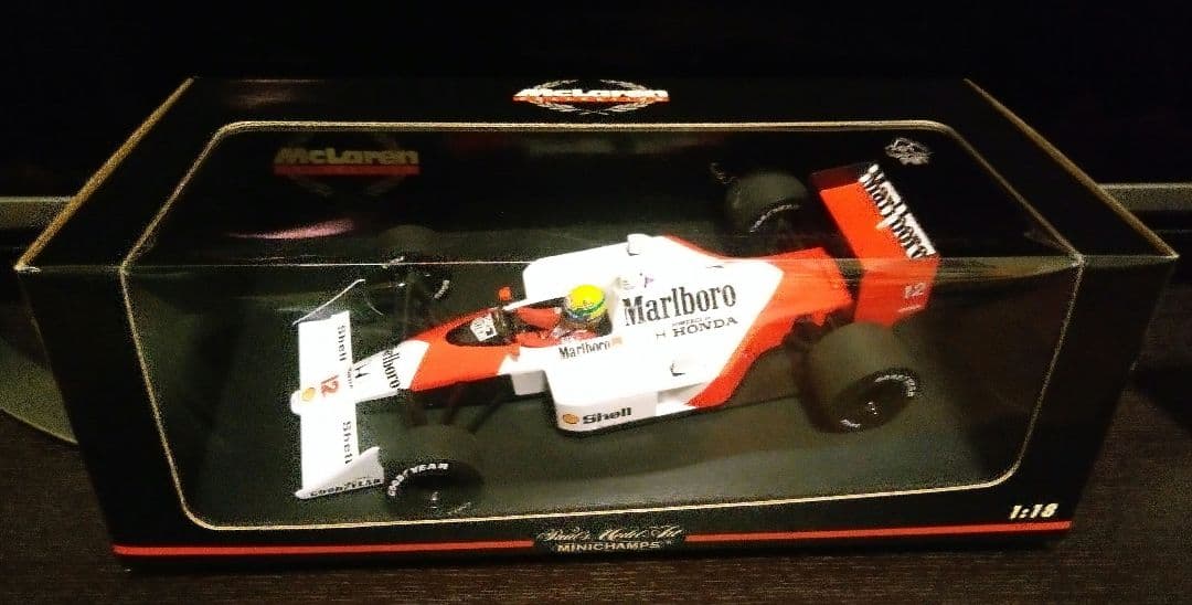 ミニチャンプス 1/18 マクラーレン MP4/4 A.セナ Marlboro