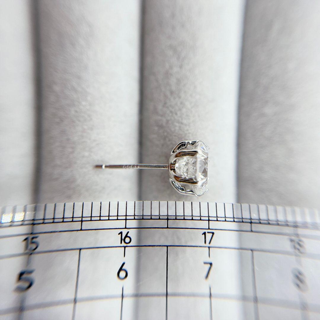 Tキラキラ ピアス 天然ダイヤ 計2.706ct  一粒 PT900 スタッド