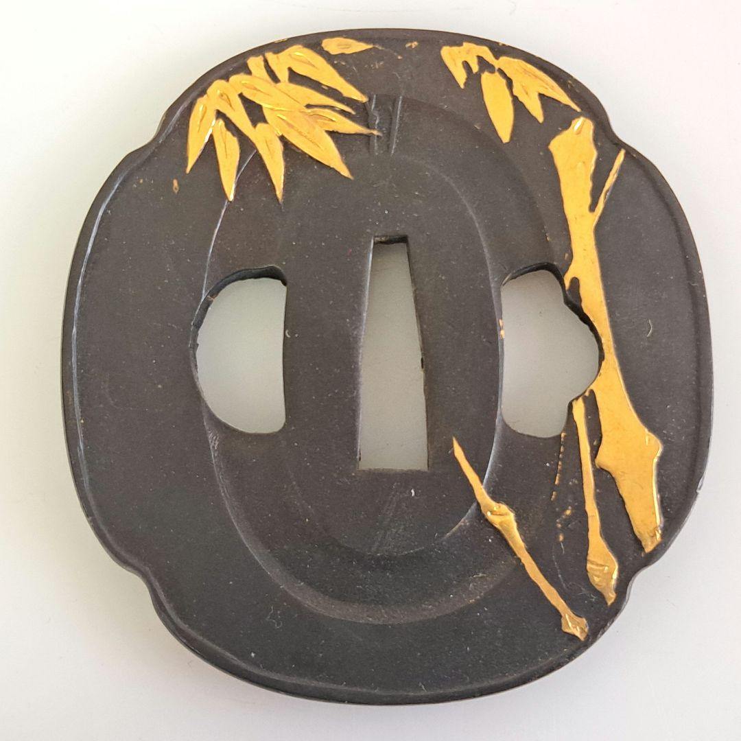 飾り鍔 3点セット 台付 透かし鍔 刀装具 Mナ