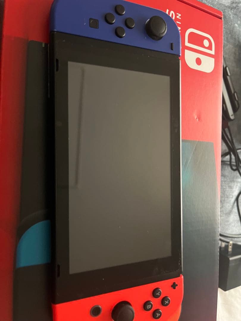 付属品完備/美品/Nintendo Switch 赤/青 本体　sdカード付