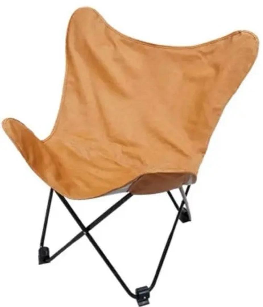 値下げ！折りたたみチェア　レザー調　バタフライチェア　アウトドア キャンプ