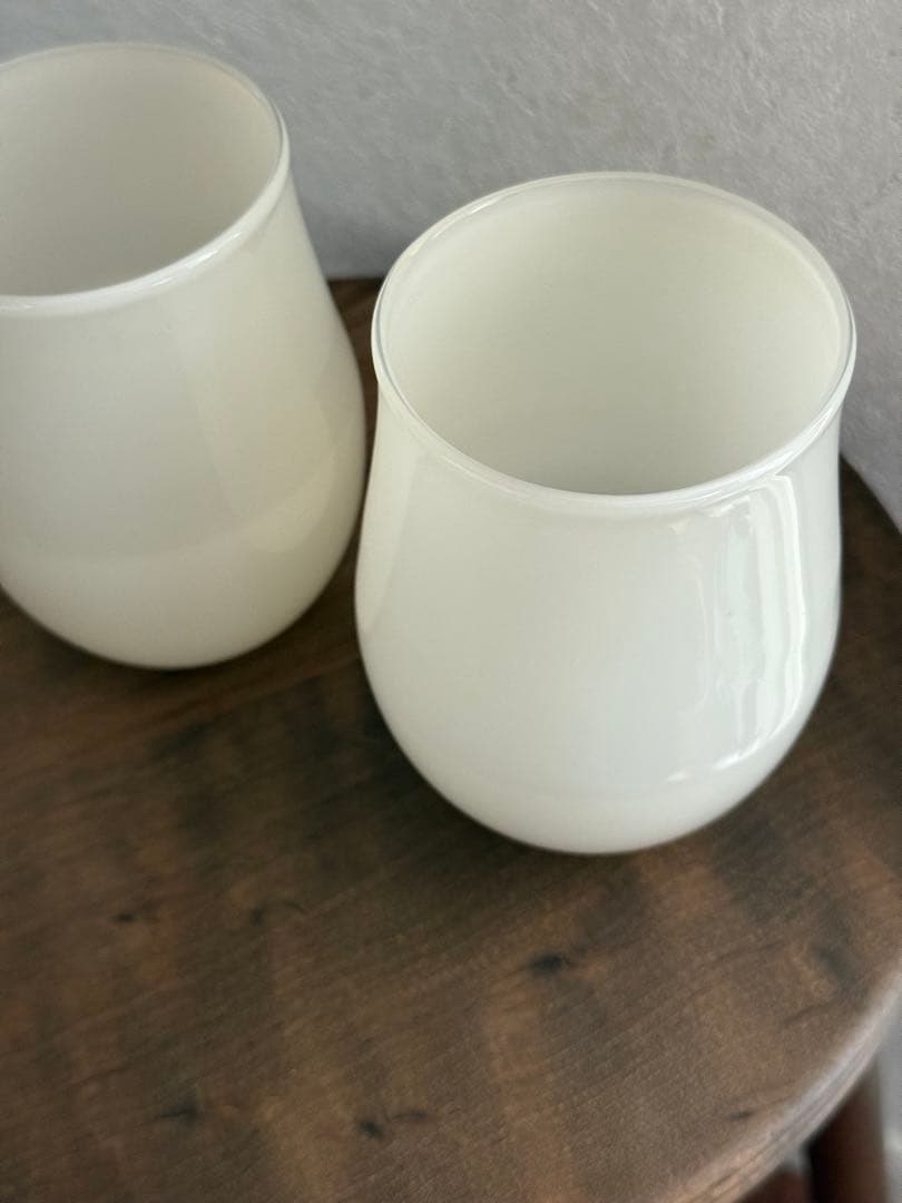 黒川登紀子 アイボリーグラス 2個セット 未使用品