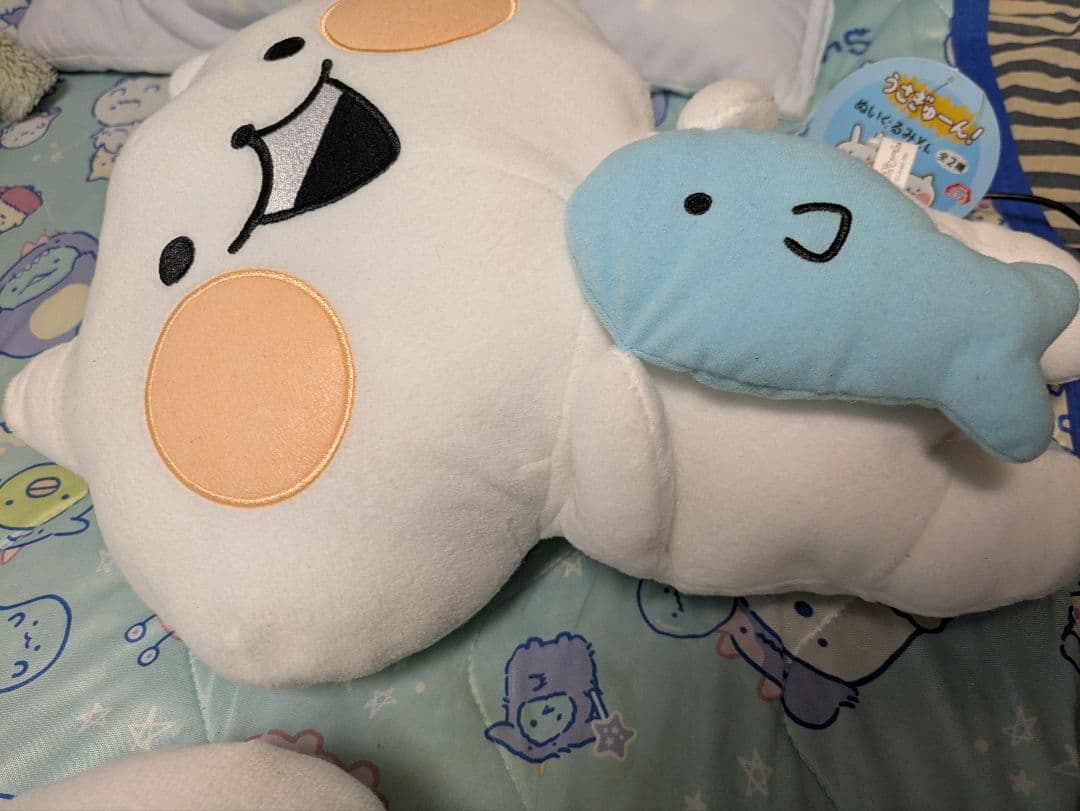 うさぎゅーん！ねこぎゅーん ぬいぐるみXL セット にんじん！？人参 魚