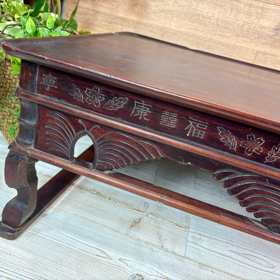 韓国年代物李朝家具木製特大お膳ソバンテーブル座卓アンティークビンテージ飾り台花台