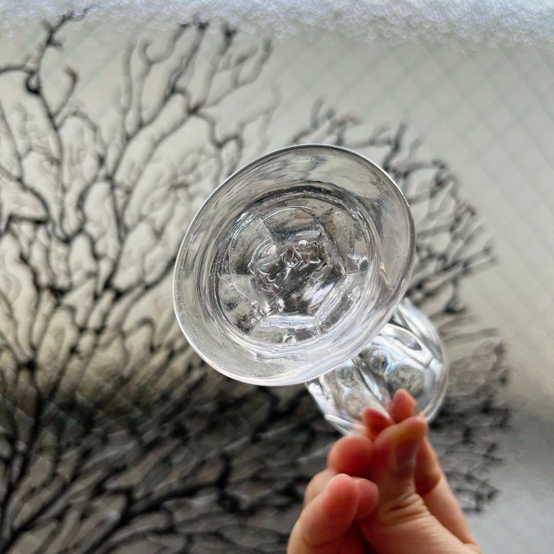 骨董　時代ガラス　厚底　トロンプルイユ　リキュールグラス　盃　酒器　ウラン①