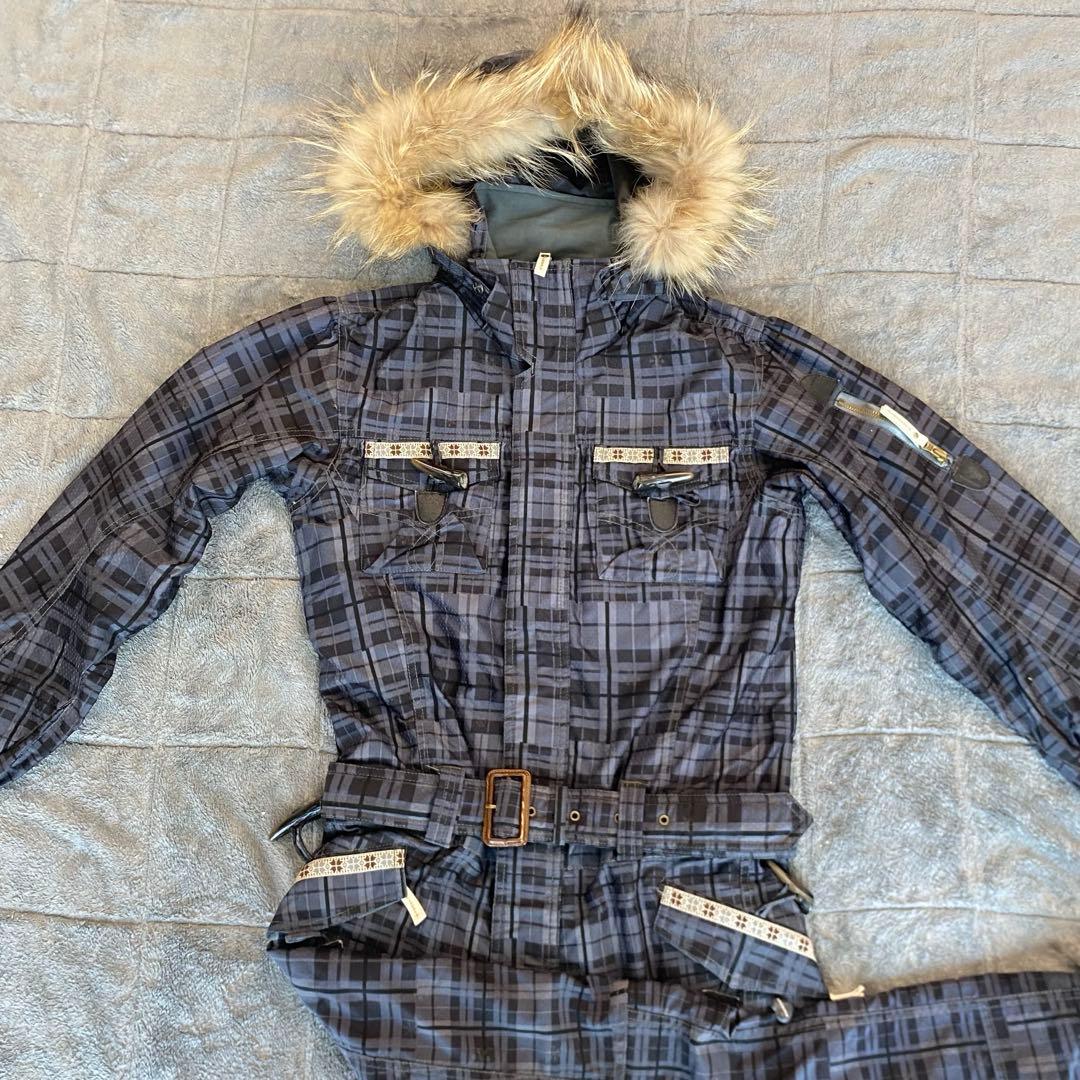 【激カワ】transcoot スノボ　スキー　ウェア　ベルト付き　ファー付き