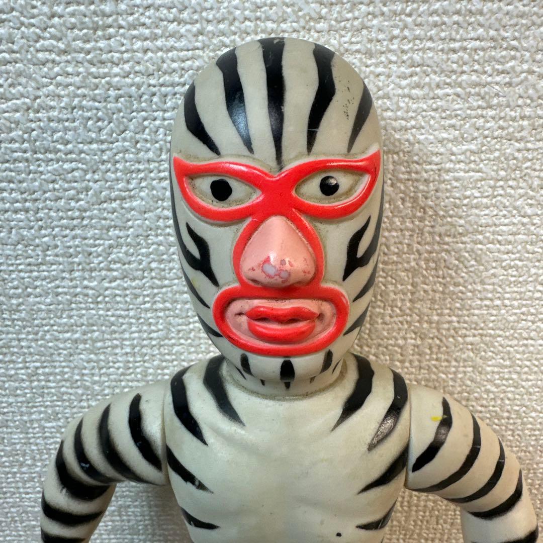 当時物 グレートゼブラ タイガーマスク 中嶋製作所 ソフビ 梶原一騎 辻なおき