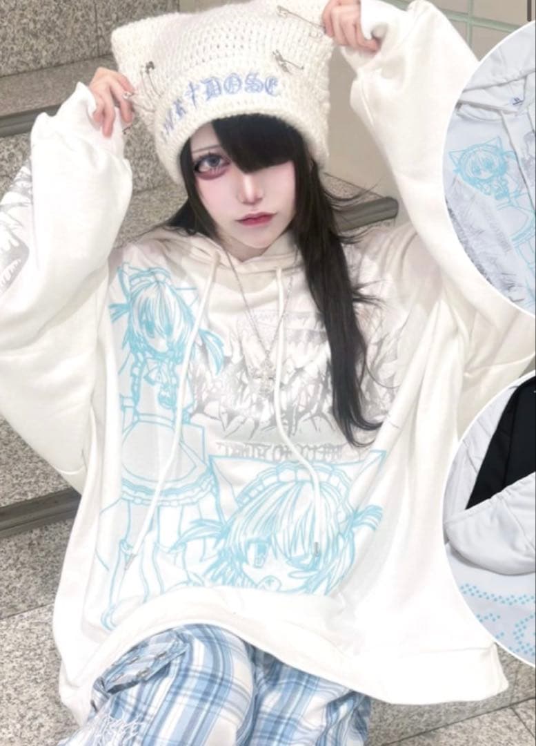 天使界隈 サブカル系 パーカー＆猫耳ニット