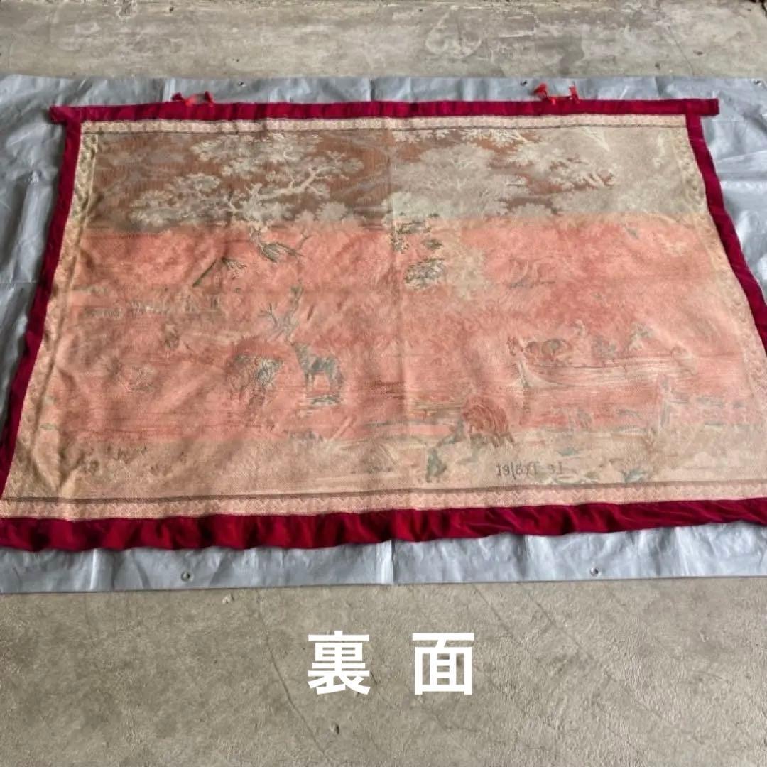 ゴブラン織 タペストリー ラグ 壁掛け 大型 特大 風景 インテリア レトロ
