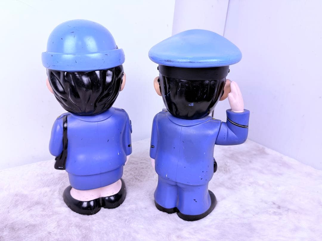 激レア！ 37cm 埼玉県警察 警察官 婦人警官 2体セットおまわりさん人形