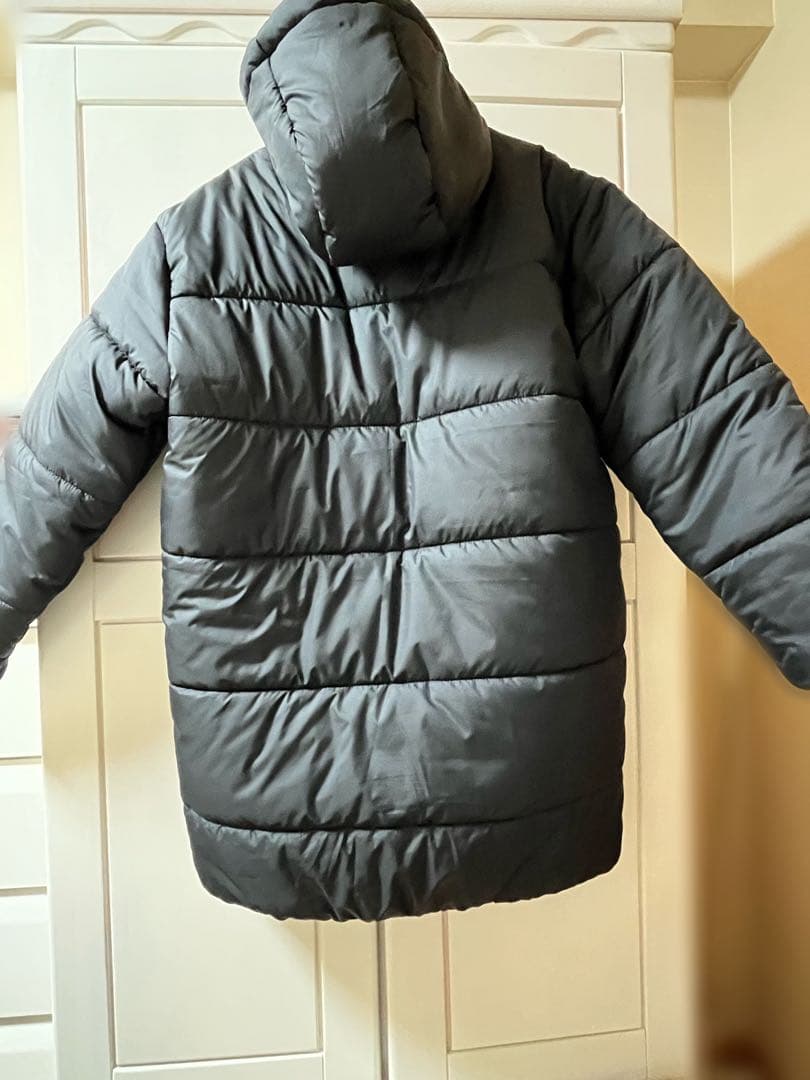 美品 Nike フード付きベンチコート ブラック 160/84A