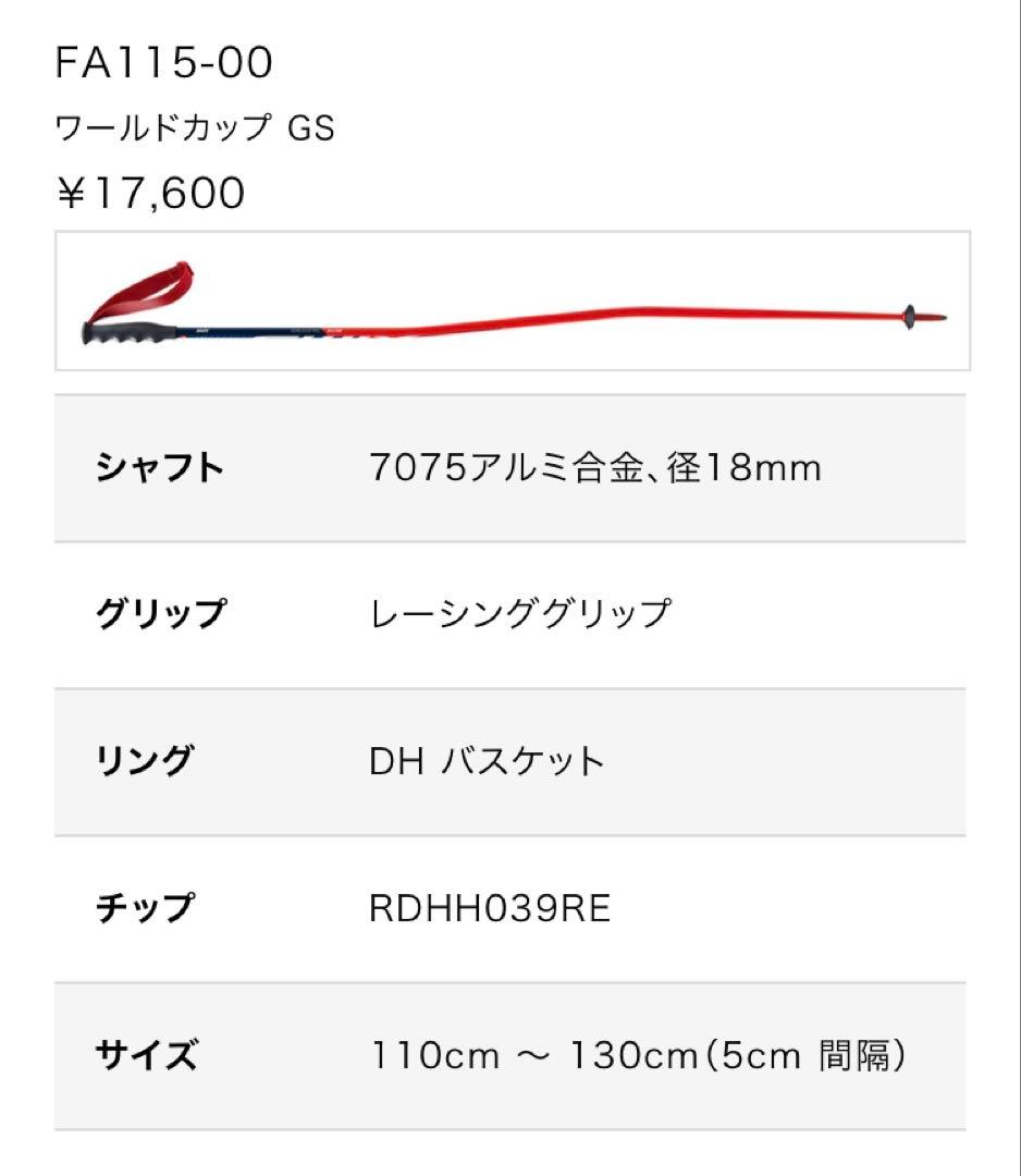 スウィックス SWIX ワールドカップ GS 115cm