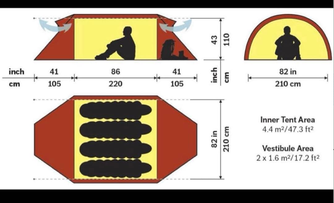 HILLEBERG Keron 4 4人用テント フットプリント付き