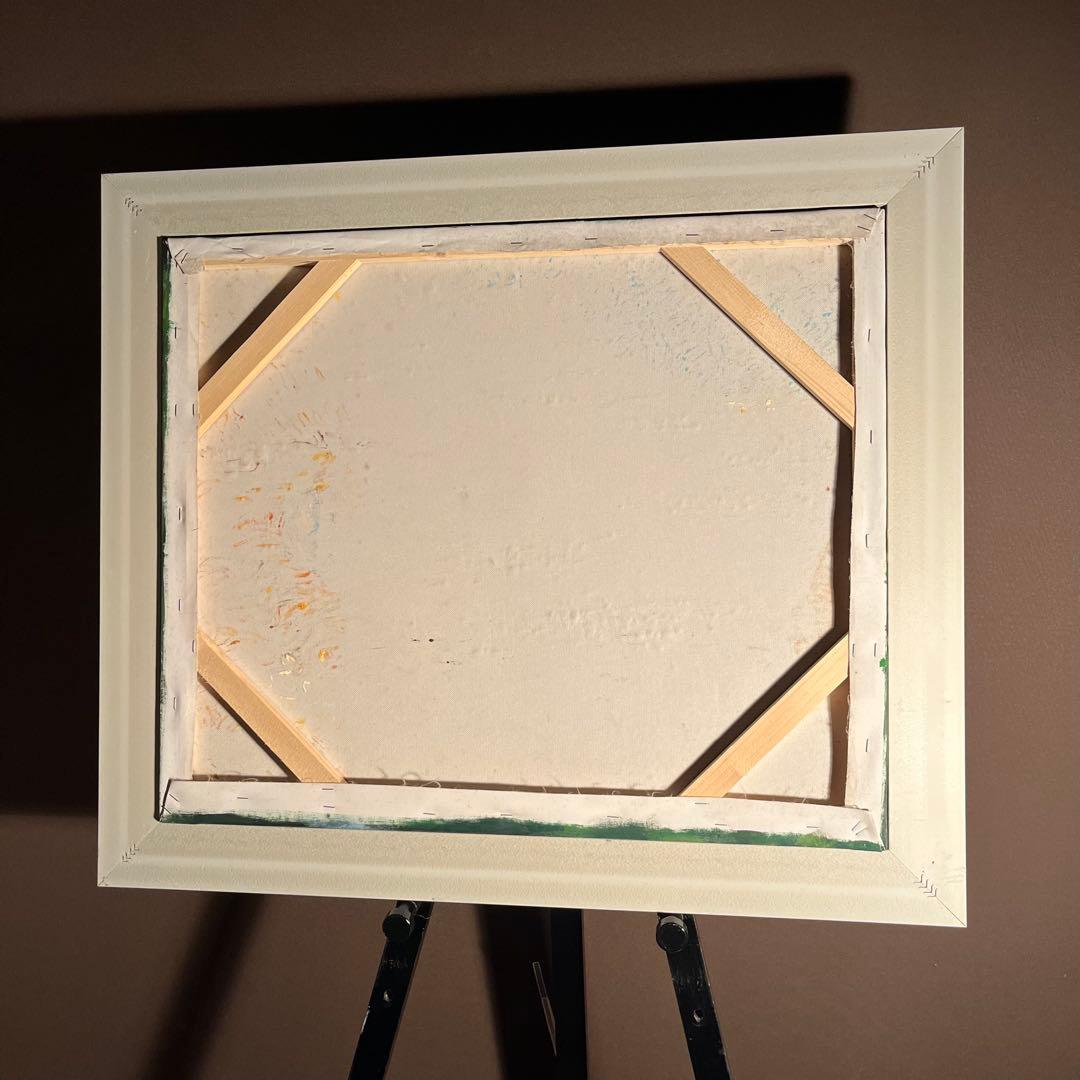 手書き油絵 モネ 睡蓮 肉筆絵画 額付き インテリア 油彩画