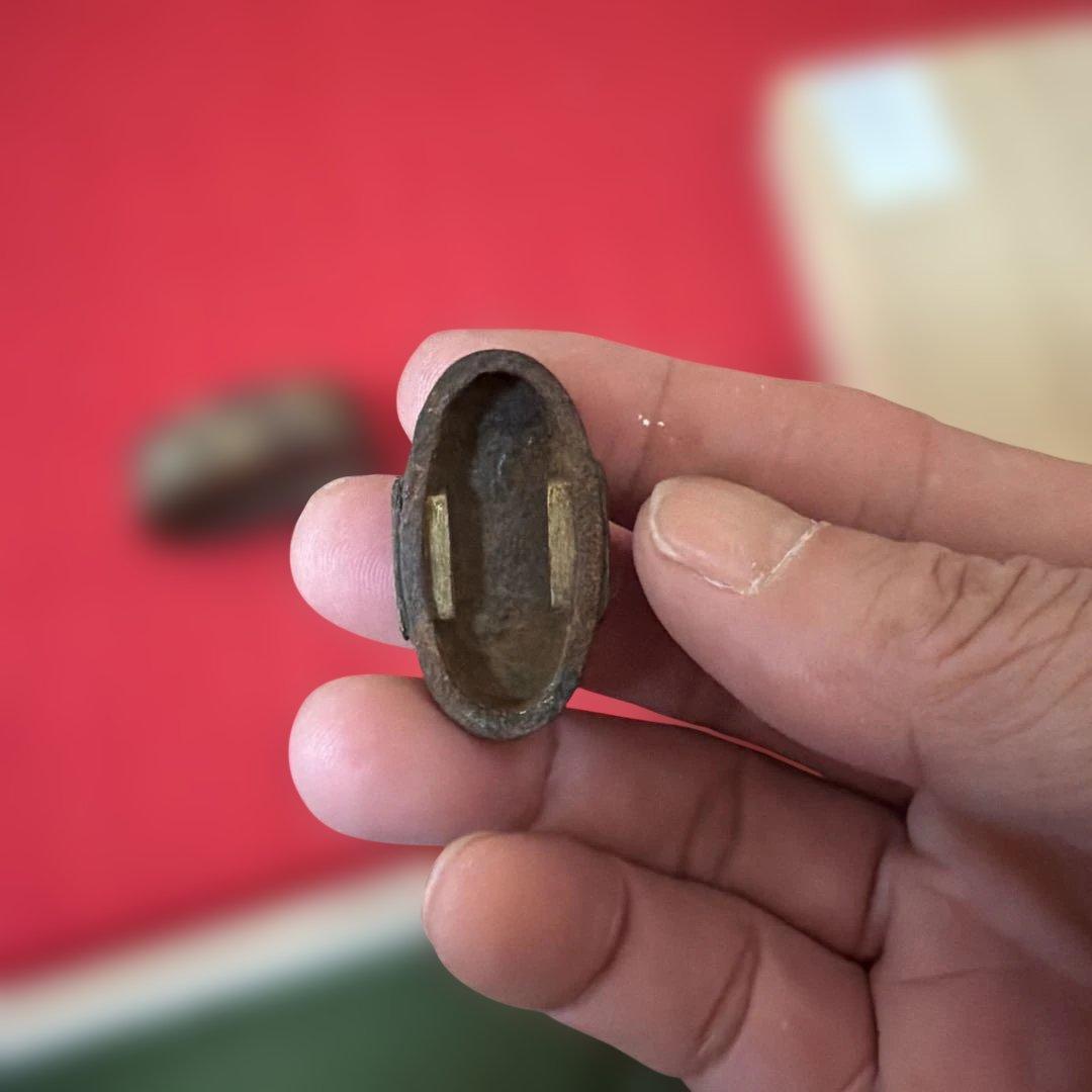 古美術　骨董品　縁頭　牡丹花