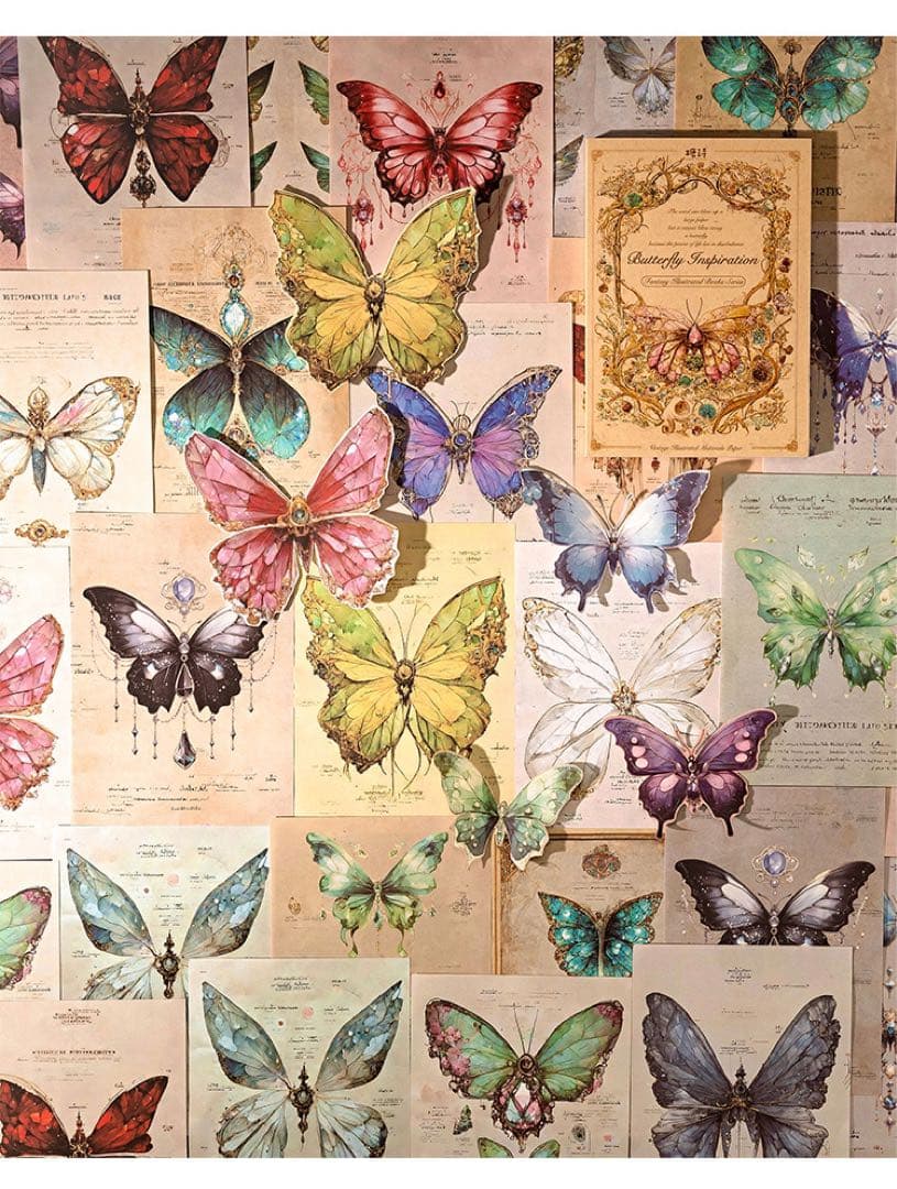 新品　幻想図鑑シリーズ　コラージュベース素材　6種　300枚