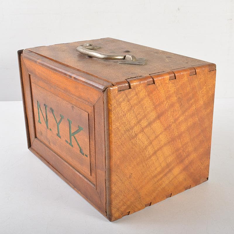 中国　竹嵌　骨牌　背竹牌　麻雀牌　唐木箱付　D　8706