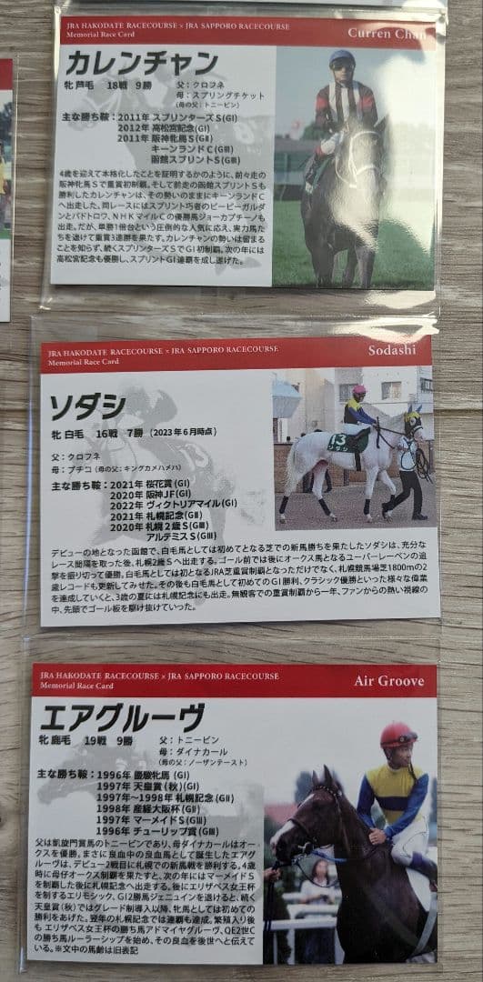 函館競馬場 札幌競馬場 メモリアル カード 26枚 競馬 競走馬 ウマ娘 グッズ