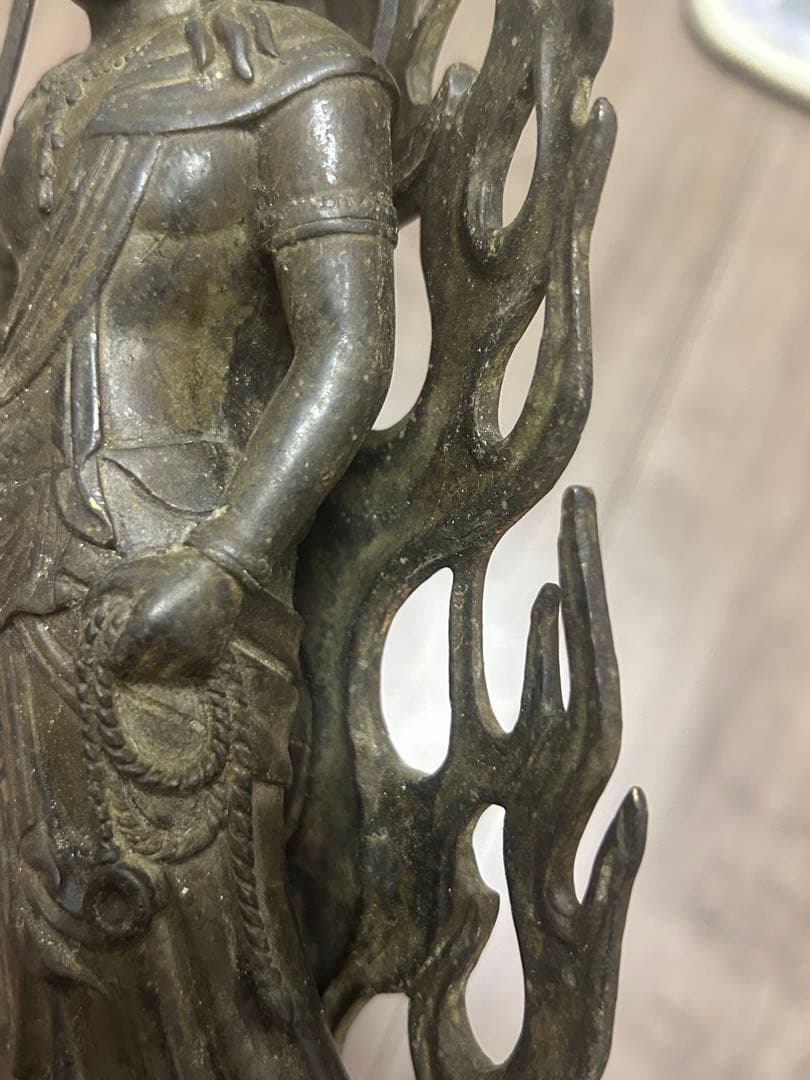 不動明王　仏像　仏師　　守護　厄除け　古銅製 旧家藏出 古董 中国清時代