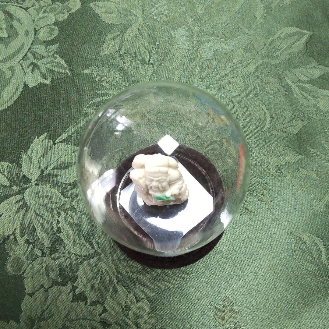 翡翠関羽軍神財神像、７X３，天然ジェイダイト・黒い玉手箱、275.244ct.