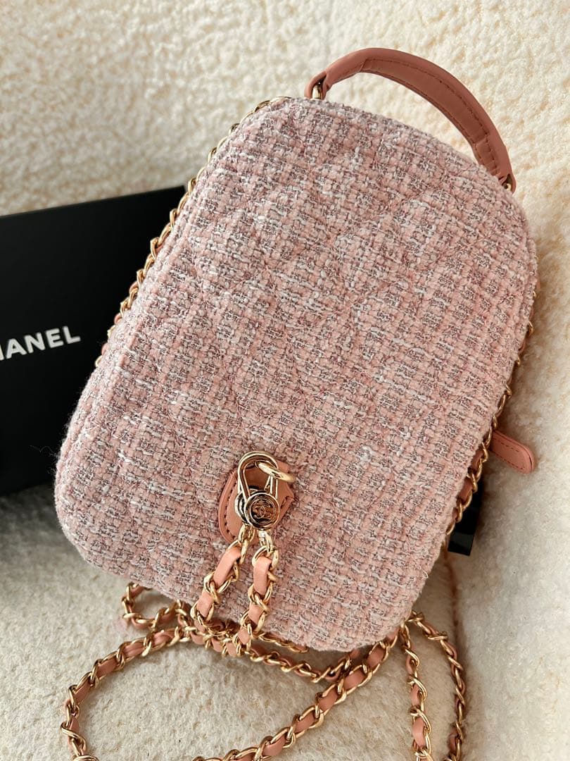 モ*コ様 CHANEL ピンクツイード　リュック　ノベルティ