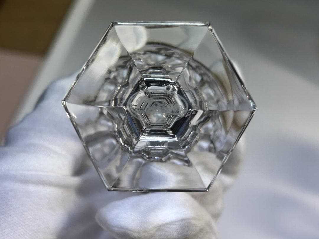 ベネチアンガラス MOSER 金彩 切子　モーゼル リキュールグラス 3個セット