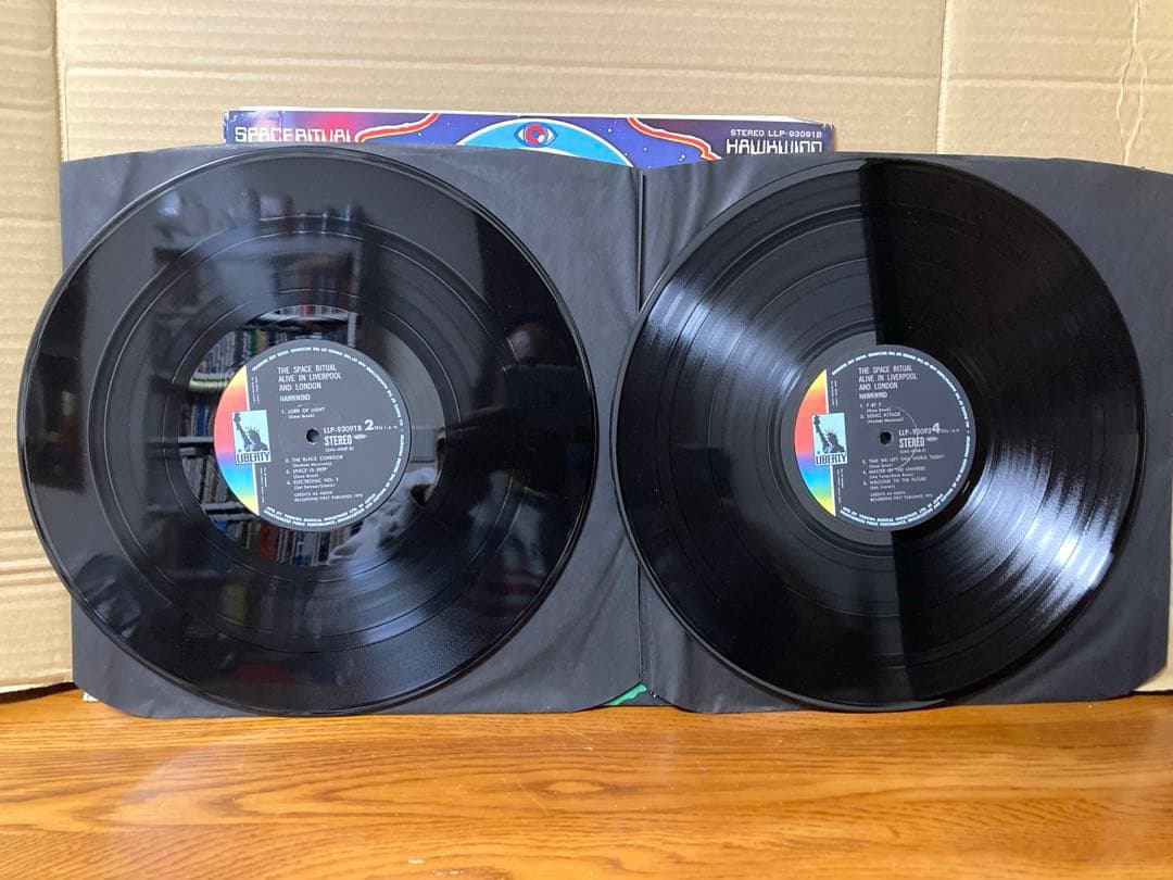 希少 国内盤 ホークウインド SPACE RITUAL レコード 2枚組 当時物