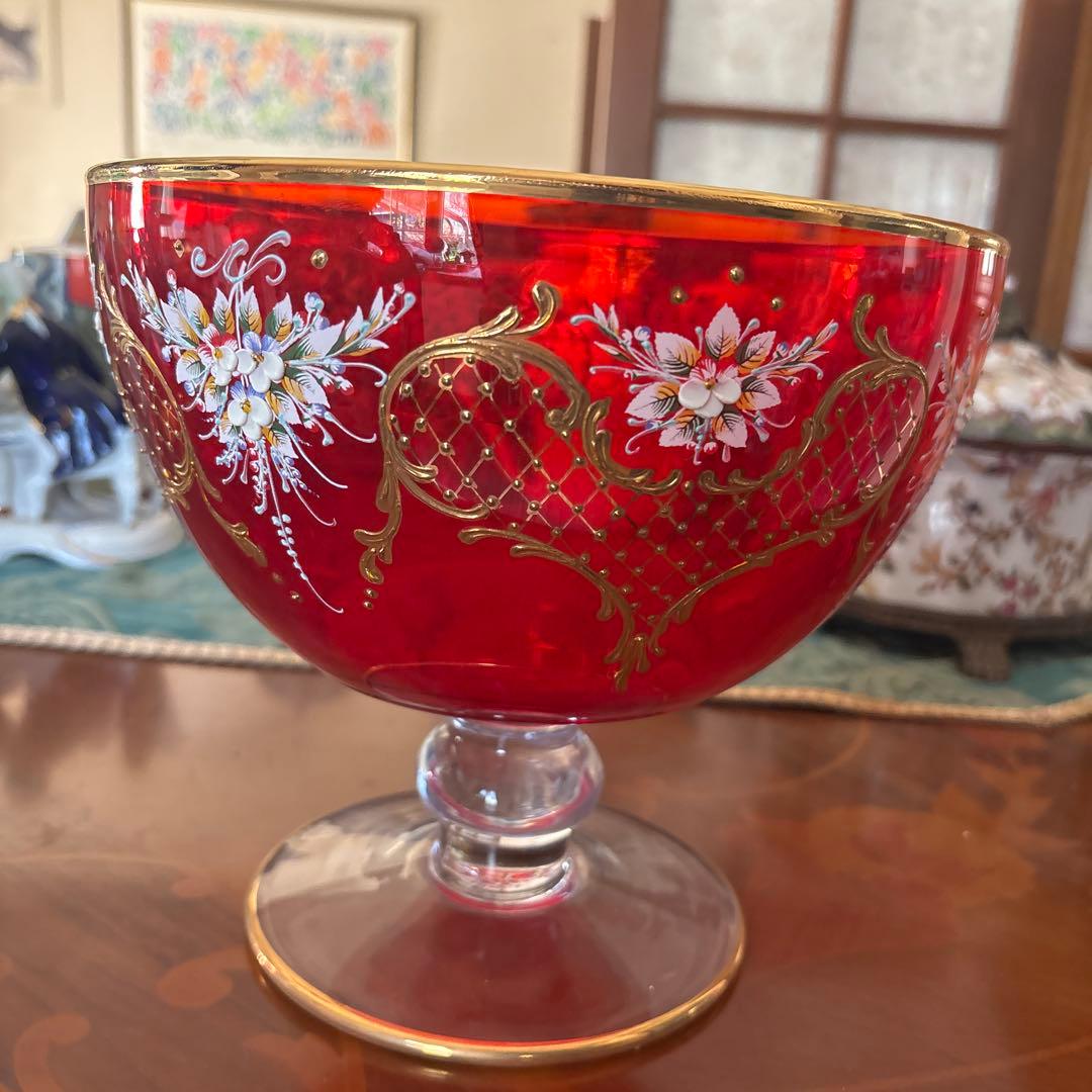 ベネチアガラス 金色装飾