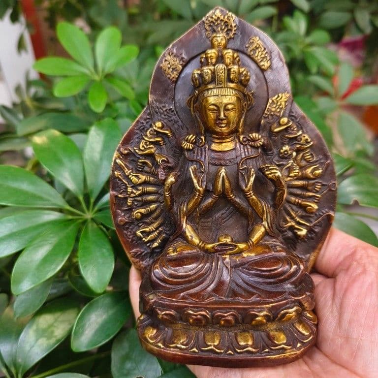 仏教美術 千手観音菩薩仏像 観音像 鎮宅辟邪 開運風水 招財 置物 工芸品