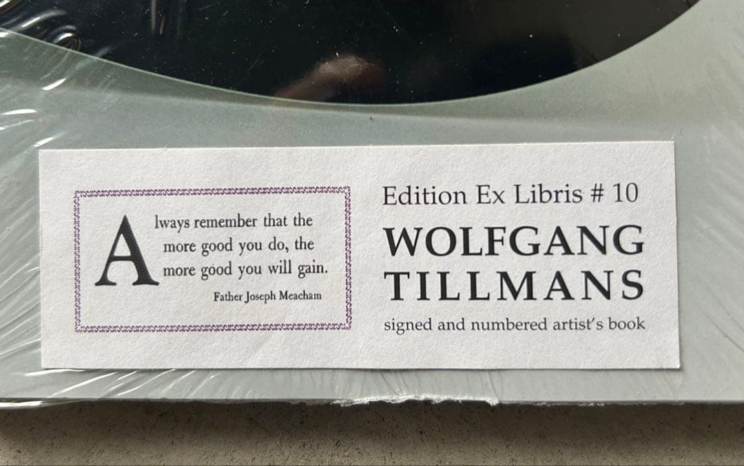 新品未開封 サイン入り Wolfgang Tillmans Ex Libris