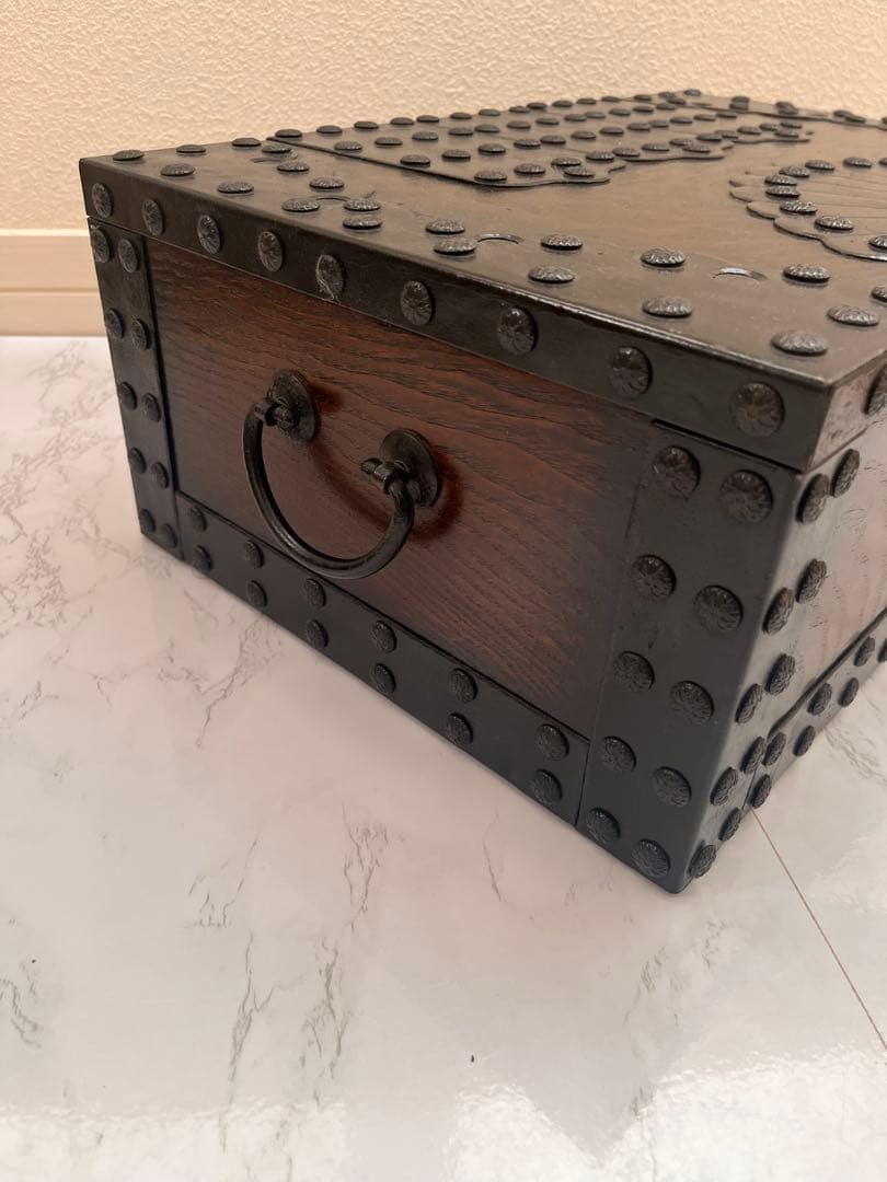 【新品】木製　欅材　千両箱　銭函　古民具　アンティーク