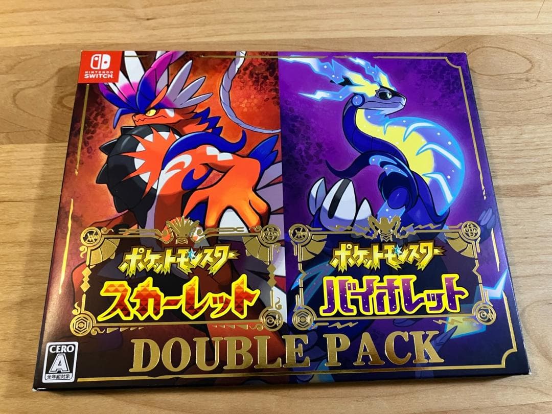 【美品】ポケモン スカーレット・バイオレット ダブルパック★未開封プロモ2枚付
