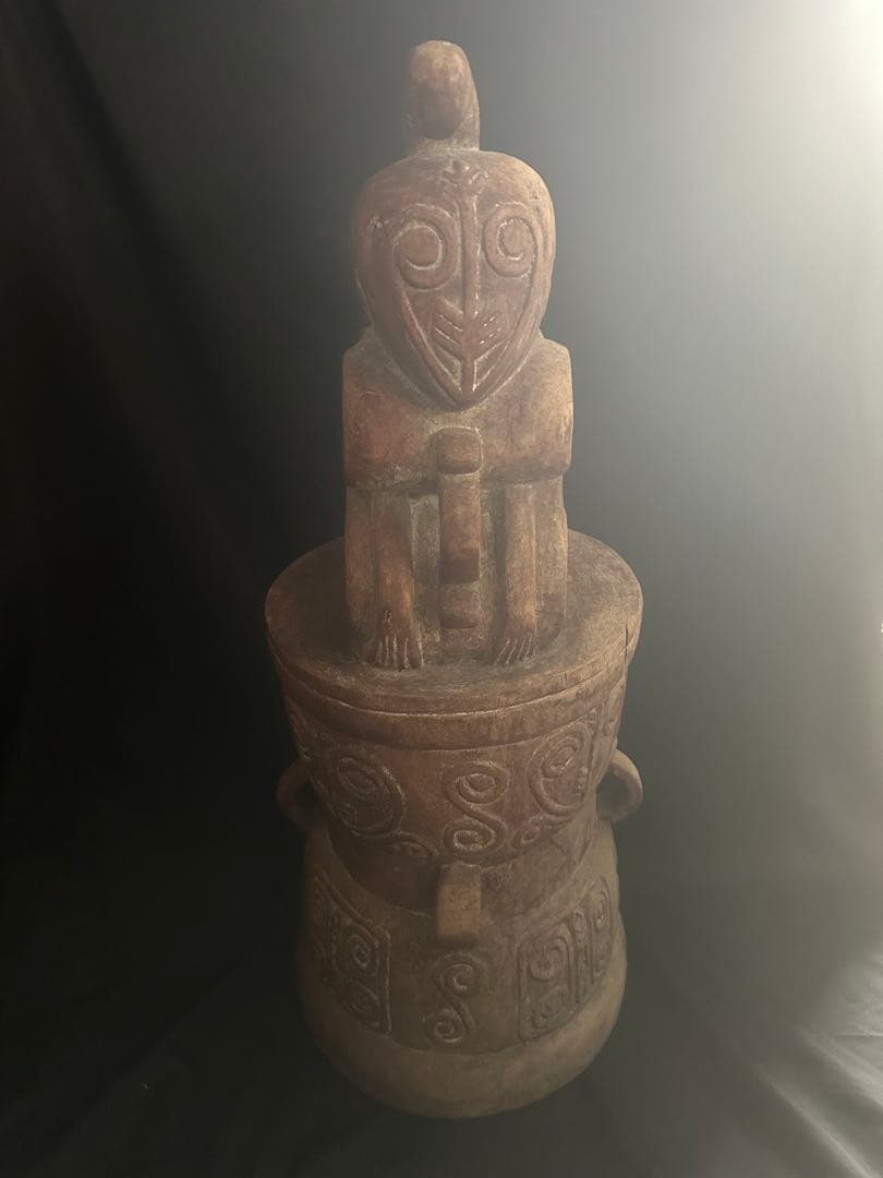アフリカ 木彫り置物 77cm プリミティブ/ アンティーク