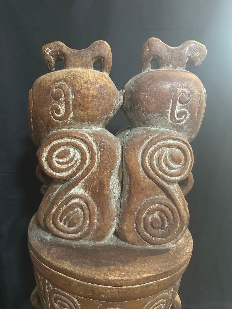 アフリカ 木彫り置物 77cm プリミティブ/ アンティーク