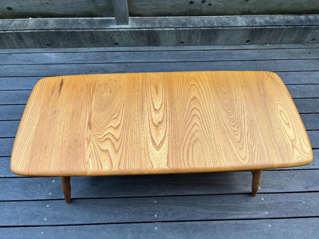 【英国アンティーク】Ercol アーコール コーヒーテーブル マガジンラック付