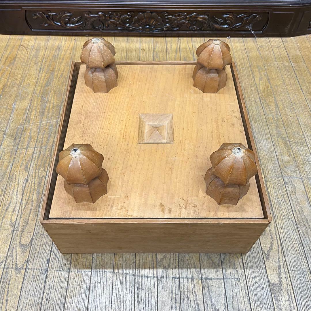 高級　囲碁盤　石、へそ、カバー付き