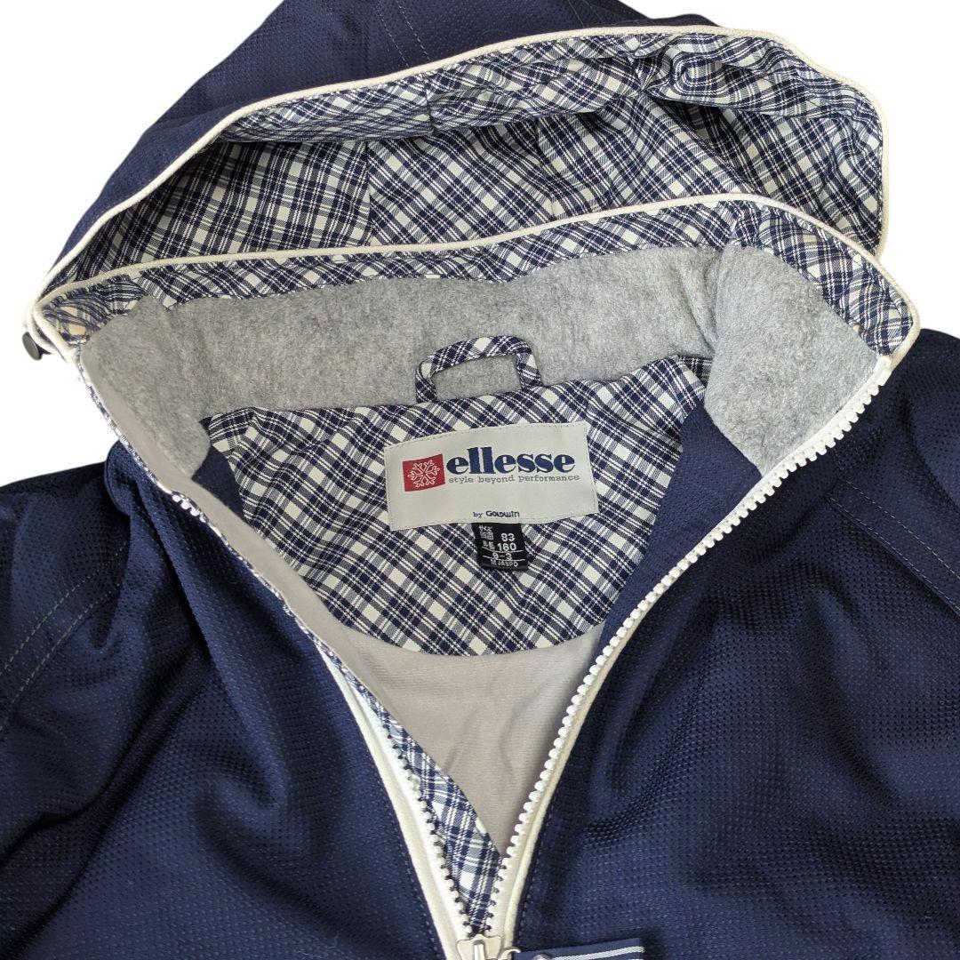 ellesse スキーウェア 上下セット　白と紺色 M キッズ 160